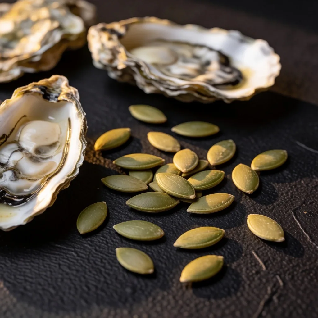 Zinc-rich food sources on concrete