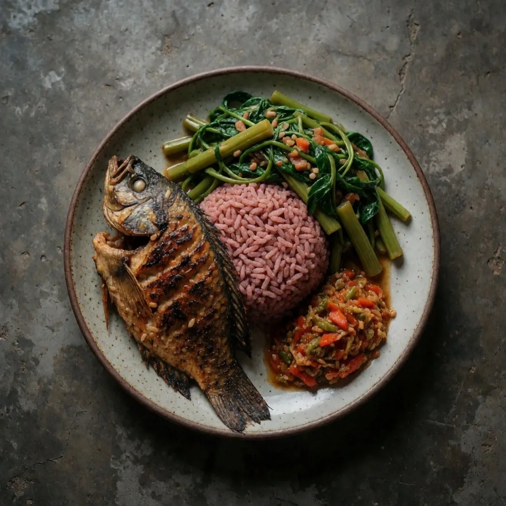 Balanced Indonesian meal
